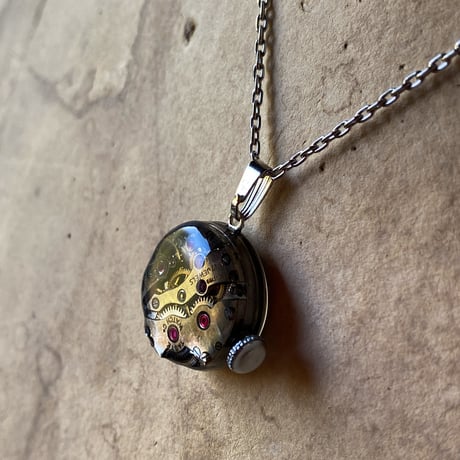 【企画展作品】antique dial&movement necklace【something special/S0008】