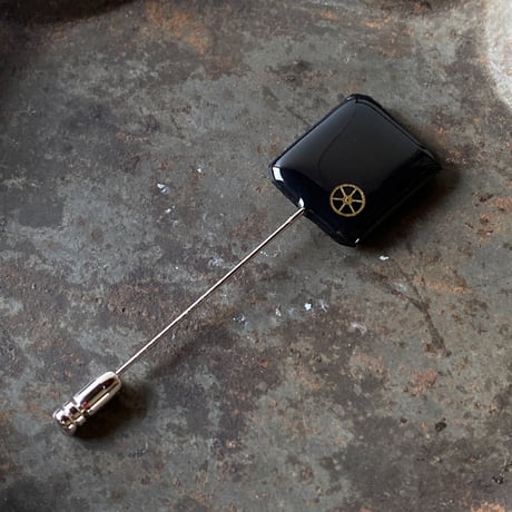 antique black dial hatpin/lapel pin(ボックス付)【K0828】
