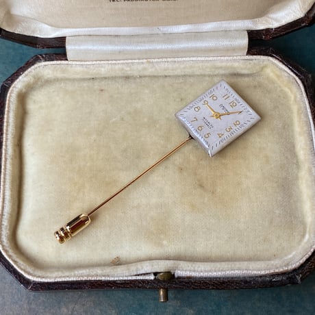 【企画展作品】antique square dial hatpin/lapelpin 【something special/S0026】