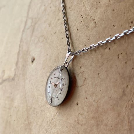antique dial necklace "HAMILTON"【K0832】