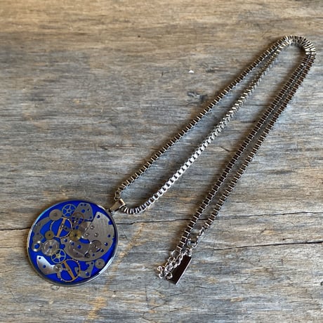 CLOPOA large long necklace blue【K0707】