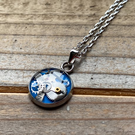 CLOPOA petit necklace skyblue【K0882】