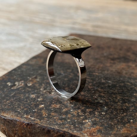 【new!!】antique tonneau dial ring #13 "WITTNAUER" 【K1024】