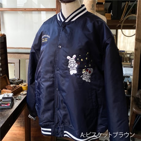 【先行販売】スタジアムジャケット「STAY GOLD」 ネイビー×ホワイト 2種【企画展「STAY GOLD」アパレル】