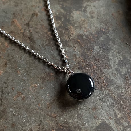 antique round dial necklace "citizen"【K0752】