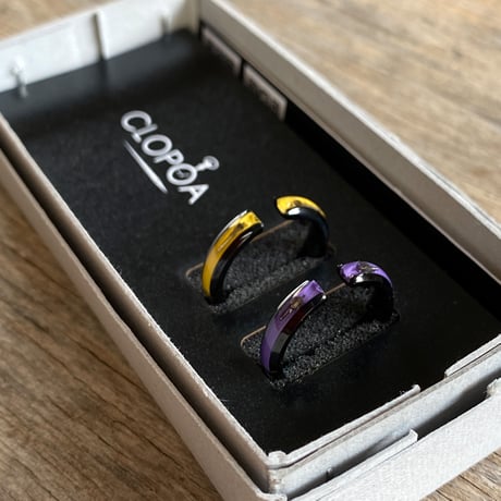 【K0695】CLOPOA BLACK standard 2way earcuff&rings 2本セット