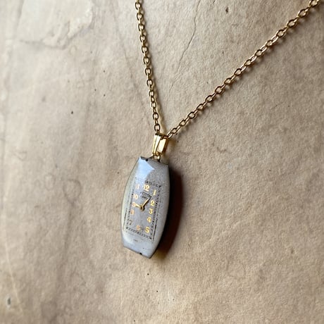 antique dial long necklace K18GP "KELTON"【K0870】