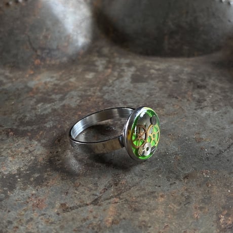 【K0619】 CLOPOA drops ring light green 17号