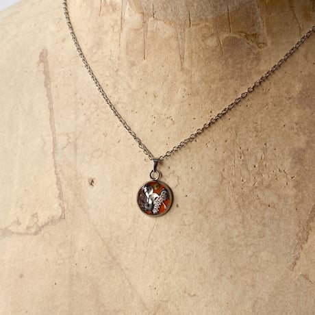 CLOPOA petit necklace orange【K0960】