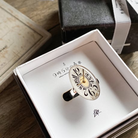 antique dial ring #13 SV925  "1920's art nouveau" ボックス付【K0757▲】