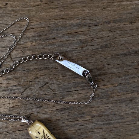 antique rectangle necklace " Jules Jurgensen"【K0981】