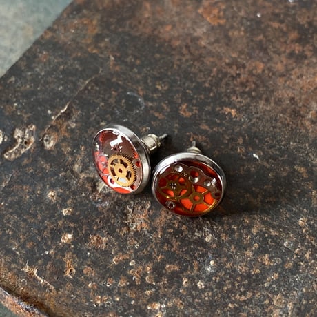 CLOPOA petit pierced earrings orange【K0877】