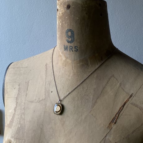 antique tonneau dial necklace "eastern europe"  【K0732】