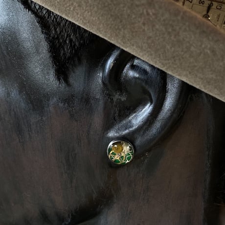 CLOPOA petit pierced earrings green【K0543】