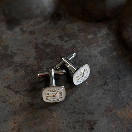 antique square dial cufflinks【K0765】