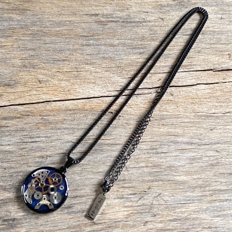 CLOPOA BLACK standard necklace indigo【K0585】