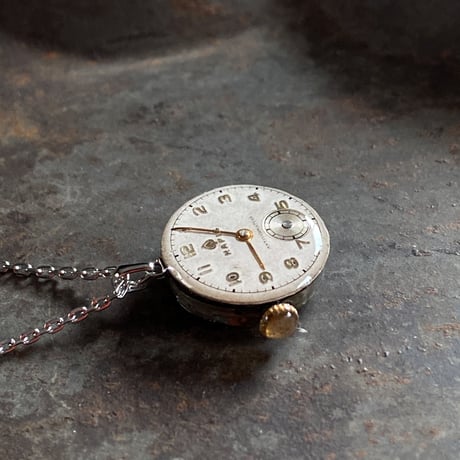 antique dial&movement necklace【K0716】