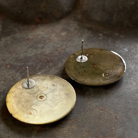 antique damage dial pierced earrings【K0527】