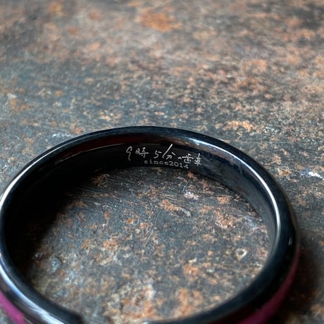 CLOPOA BLACK large 2way earcuff&rings purple #22【K0865】