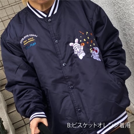 【先行販売】スタジアムジャケット「STAY GOLD」 ネイビー×ホワイト 2種【企画展「STAY GOLD」アパレル】