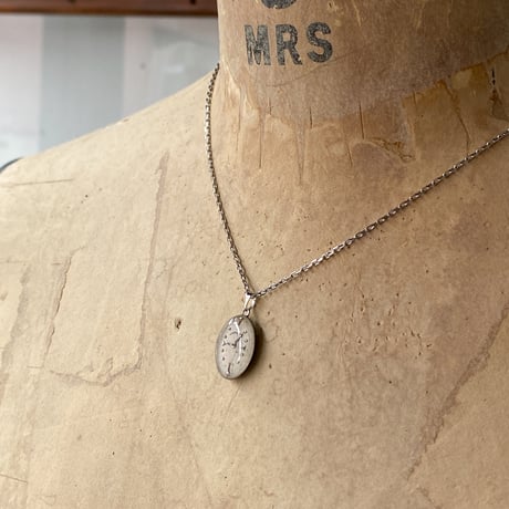 antique dial necklace "HAMILTON"【K0832】