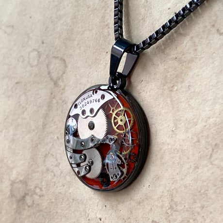 CLOPOA BLACK standard necklace blood orange【K0901】