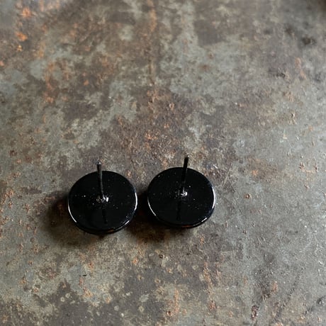 【K0627】 CLOPOA BLACK petit pierced earrings blue
