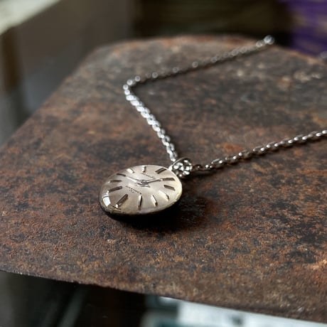 antique teardrop dial necklace【K0868】