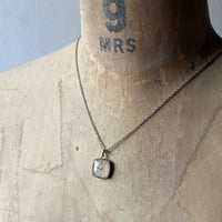 【K0664】antique square dial necklace"CITIZEN"