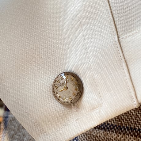 antique dial asymmetry cufflinks【K0824】