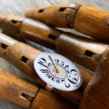 antique dial ring #13 SV925  "1920's art nouveau" ボックス付【K0757▲】
