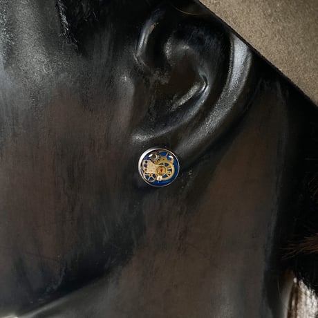 CLOPOA petit pierced earrings blue【K0596】