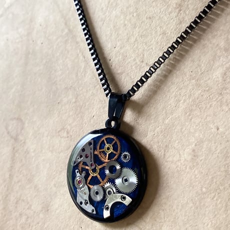CLOPOA BLACK standard necklace indigo【K0585】