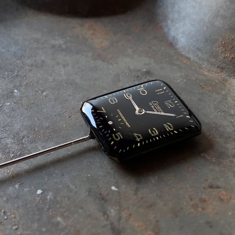 antique black dial hatpin/lapel pin(ボックス付)【K0828】
