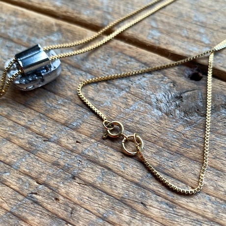 antique movement chain looptie necklace K18GP【K0830】