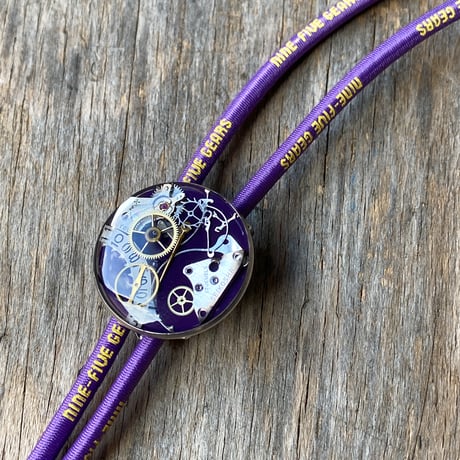 CLOPOA "NINE-FIVE GEARS" looptie necklace purple【K0911】