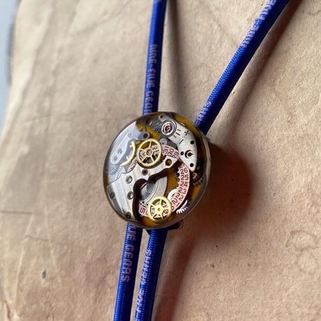 【K0639】 CLOPOA "NINE-FIVE GEARS" looptie necklace blue