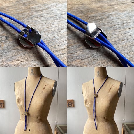 【K0639】 CLOPOA "NINE-FIVE GEARS" looptie necklace blue