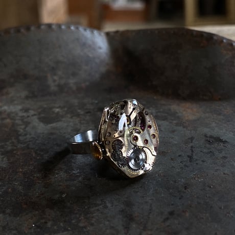 antique movement ring "CYMA/TAVANNES"#14【K0768】
