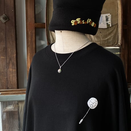 CLOPOA petit necklace gray【K0907】