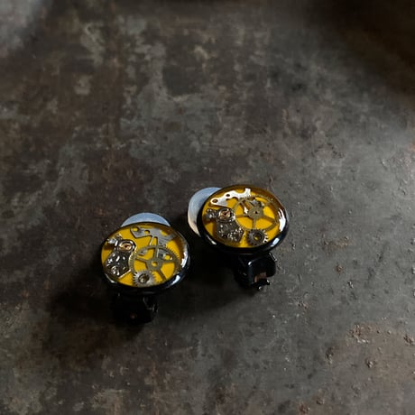 CLOPOA standard earrings yellow【K0723】