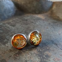 【K0616】 CLOPOA petit pierced earrings orange