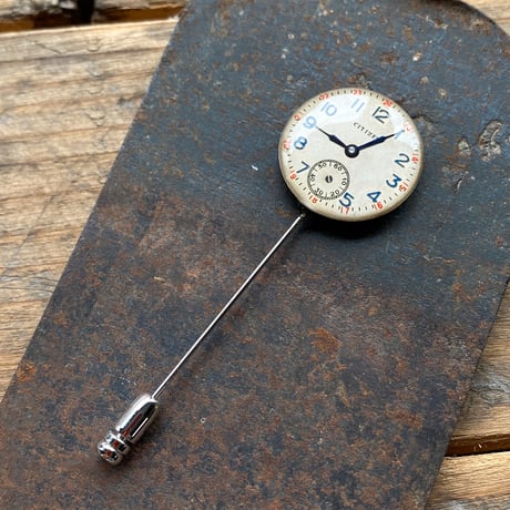 antique dial hatpin/lapelpin "CITIZEN"【K0835】