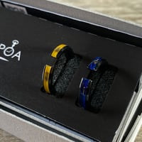 CLOPOA BLACK 2way earcuff&ring 2本セット yellow×ink blue【K0608】
