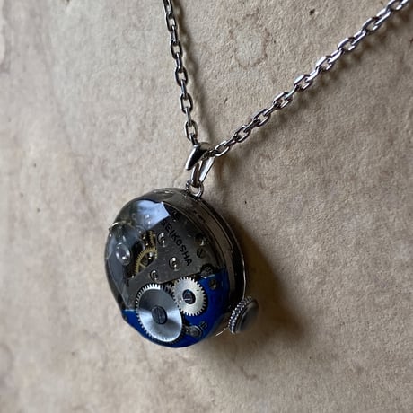 antique dial&movement colors  reversible necklace【K0603】