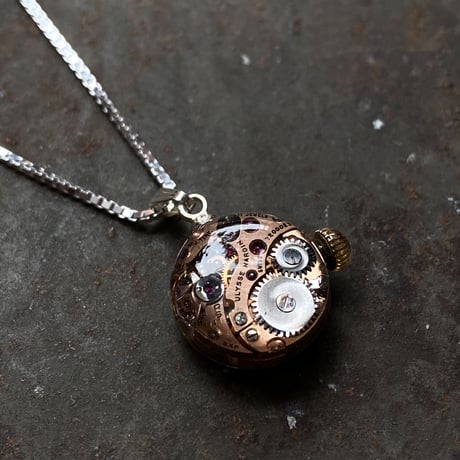 antique movement necklace "ulysse nardin" SV925【K0809】