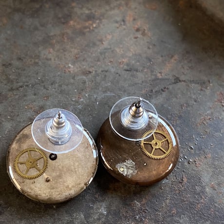 antique color dialpierced earrings【K0564】