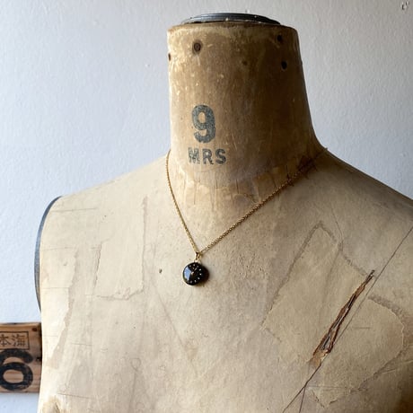 【K0700】 antique dial necklace K18GP "Sマーク"