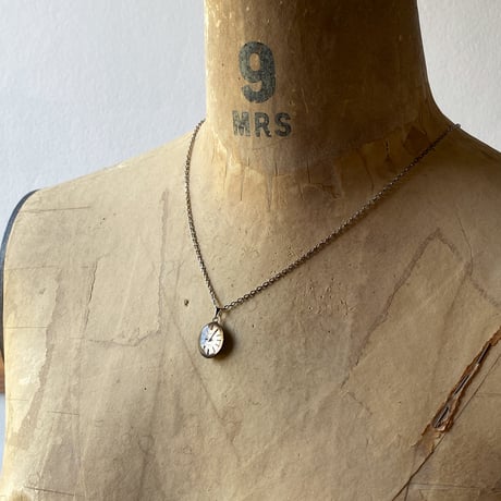 antique teardrop dial necklace【K0868】