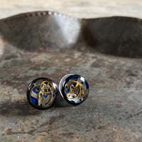 【K0627】 CLOPOA BLACK petit pierced earrings blue